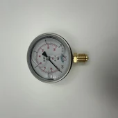 Manometre Gliserinli Alttan Çıkışlı Q100 - 0 - 10 Bar 1/2 - 6
