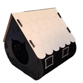 KEDİ EVİ TEK KATLI KEDİNİZE ÖZEL İSİMLİ 40X40X33 - 6