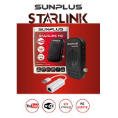 Sunplus Starlink  Çanaklı-Çanaksız Full Hd Sınırsız Sinema Paketli Uydu Alıcısı Ethernet hediye - 1