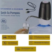 Hedyex Şarjlı Damacana Su Pompası Beyaz Paslanmaz Urve 3374B thumbnail 5