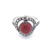 925 Ayar Akik Taşlı Gümüş Set GSET-104 thumbnail 5