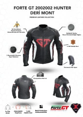 Forte Gt 2002002 Hunter Deri Full Koruma Mevsimlik Motosiklet Montu XL Beden Siyah - 7