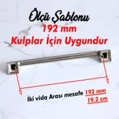 Gama 192 mm Krom Metal Kulp Mobilya Mutfak Dolabı Dolap Kapak Çekmece Kulpları Kulbu Kulpu 19.2 cm thumbnail 3