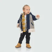 Babyhola Kız Erkek Çocuk Kapüşonlu Kaban 13415 - 1