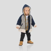 Babyhola Kız Erkek Çocuk Kapüşonlu Kaban 13415 - 2