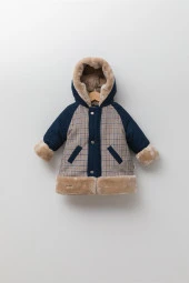 Babyhola Kız Erkek Çocuk Kapüşonlu Kaban 13415 - 5