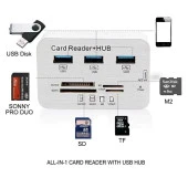 Hadron HDX7029 Type-C to Usb 3.0 Hub 3 Port Usb Çoğaltıcı + Ms/Sd/M2/Tf 7in1 Kart Okuyucu 5/10 Gbps - 4