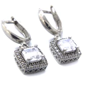 Baget Zirkon Taşlı Gümüş Küpe GKP-110 thumbnail 3