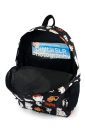 Kedi Desenli Dijital Baskılı Unisex Günlük Kullanım ve Okul Sırt Çantası - 6