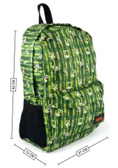 Bambu Desenli Dijital Baskılı Unisex Günlük Kullanım ve Okul Sırt Çantası - 8