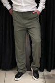 Çift Pileli Arka Beli Lastikli Geniş Paça Baggy Yazlık Kumaş Pantolon thumbnail 4