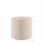 Konfor Silindir Puf Krem Hafif Rahat Çok Amaçlı - 3