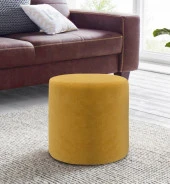 Konfor Silindir Puf Hardal Sarı Hafif Rahat Çok Amaçlı - 1