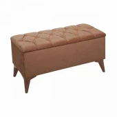 Zümre Sandıklı Puf Kahverengi Yatak Odası Ayak Ucu Oturma Odası Antre - 2