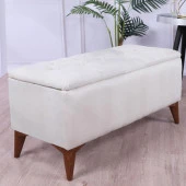 Zümre Sandıklı Puf Krem Yatak Odası Ayak Ucu Oturma Odası Antre - 1