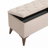 Zümre Sandıklı Puf Krem Yatak Odası Ayak Ucu Oturma Odası Antre - 3