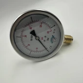 Manometre Gliserinli Alttan Çıkışlı Q100 - 0 - 4 Bar 1/2 - 5