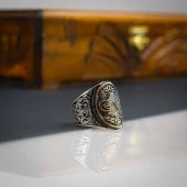 Osmanlı Tuğralı 925 Ayar Erkek Gümüş (Silver) Yüzük - 1