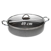 Mehtap Granit Kısa Tencere 40 CM Karnıyarık Tencere Ekstra Derin thumbnail 2