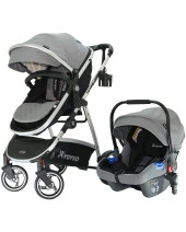 Yoyko City Seyahat Sistem Bebek Arabası 3 in 1 Gri thumbnail 1