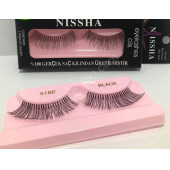 NISSHA 518 E DOĞAL TAKMA KİRPİK 12 ÇİFT %100 DOĞAL SAÇ KILINDAN - 1