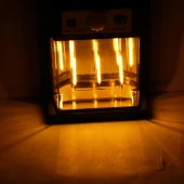 Sensörlü Güneş Enerjili Dış Aydınlatma Yeni Nesil Ampül Sensörlü Sarı Işıklı Aplik 15 W Portatif Fener Lamba - 5