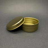 100 cc Metal Kutu  - Gold Teneke Kutu- Metal Mum Kutusu 7,3mmx3,1mm  x 5 Adet thumbnail 1