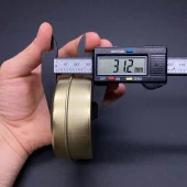 100 cc Metal Kutu  - Gold Teneke Kutu- Metal Mum Kutusu 7,3mmx3,1mm  x 5 Adet thumbnail 2