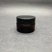 20 cc Cam Amber Krem Kavanozu  - Kapak İçi Contalı- 20ml Kahverengi Krem Kavanozu  x 10 Adet thumbnail 1