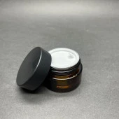 20 cc Cam Amber Krem Kavanozu  - Kapak İçi Contalı- 20ml Kahverengi Krem Kavanozu  x 10 Adet thumbnail 2