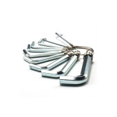 REAL ÖZS 10 Parça Çelik Alyan Seti Kısa Düz Köşe Alyan Anahtar Takımı - 1