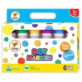 Lino Dot Marker 6'lı Yıkanabilir Boya Kalemi - 1