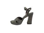 Ventes 7140701Z Bilekten Bağlamalı Tek Bantlı Parlak Simli Kadın 10 cm Platform Topuklu Ayakkabı - 2