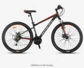 VORTEX 4.0 - 24  MTB - 14' - 21 Vites - M.DISC - Mat Siyah-Gri/Kırmızı - 1