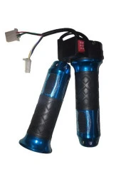 E-bike Gaz Kolu 875 Komple 3 Vites Aliminyum Elcikli Mavi thumbnail 1