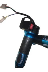 E-bike Gaz Kolu 875 Komple 3 Vites Aliminyum Elcikli Mavi thumbnail 3