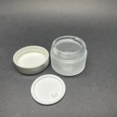 30 cc Buzlu Cam Krem Kavanoz  - Gümüş Kapaklı İç Contalı - 30ml Buzlu Cam Krem Kavanoz  x 10 Adet thumbnail 2