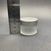 30 cc Buzlu Cam Krem Kavanoz  - Gümüş Kapaklı İç Contalı - 30ml Buzlu Cam Krem Kavanoz  x 10 Adet thumbnail 5