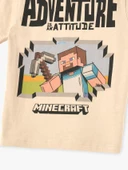 ERKEK ÇOCUK SIFIR YAKA MINECRAFT MODELLİ PAMUK TİŞÖRT - 7