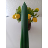 qosrix 5'li Yeşil Şamdan Mumu 1. Kalite Doğal Kokulu Uzun Çubuk Konik Mum Dekoratif - 2