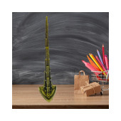 Vintage Metal Burj Khalifa Biblo Antik Bronz 25 Cm - 2