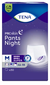 Tena ProSkin Pants Night Medium Orta Beden Gece için Süper Emici Külot 30 lu paket - 1