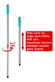 360° Başlıklı Mikrofiber Mop – Sıkıştırmalı Paspas Temizlik Seti, Yüzey Temizlik ve Havlu Uyumlu - 6