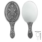 Himarry 925 Ayar Gümüş Lale Motifli El Aynası - 1