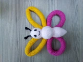Kelebek Çıngırak Amigurumi Organik Oyuncak - 3
