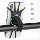 Universal Bisiklet Motosiklet Çocuk Arabası Silikon 360 Derece Telefon Tutucu Tüm Modellerle Uyumlu - 1