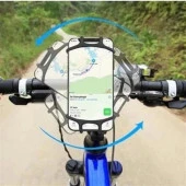 Universal Bisiklet Motosiklet Çocuk Arabası Silikon 360 Derece Telefon Tutucu Tüm Modellerle - 1