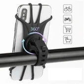 Universal Bisiklet Motosiklet Çocuk Arabası Silikon 360 Derece Telefon Tutucu Tüm Modellerle - 8
