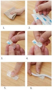 20'li Yapışkanlı Kablo Sabitleyici Şeffaf Klips thumbnail 1