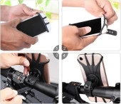 Esnek Silikon Örümcek Bisiklet Telefon Tutucu thumbnail 2